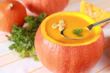 Soupe potimarron champignon