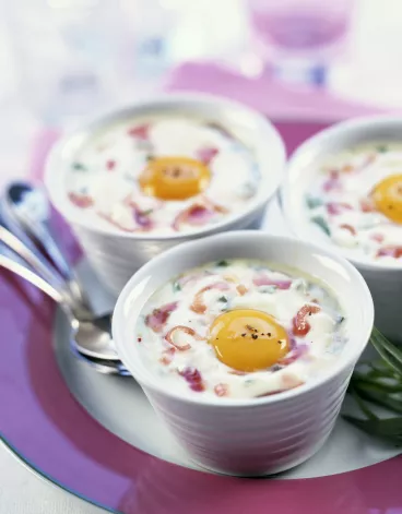 Oeuf cocotte à la cancoillotte