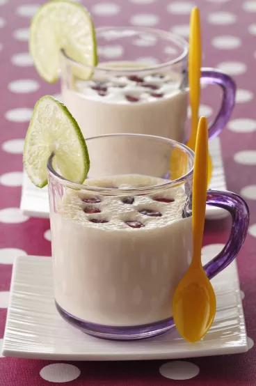 Soupe de banane à la grenade