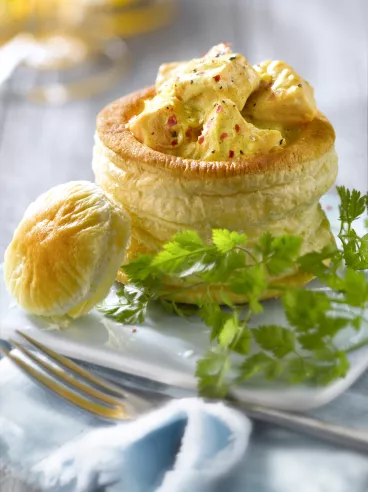 Bouchée à la reine safranée au saumon