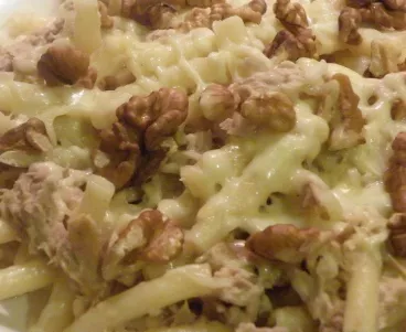 Macaronis au thon et aux noix