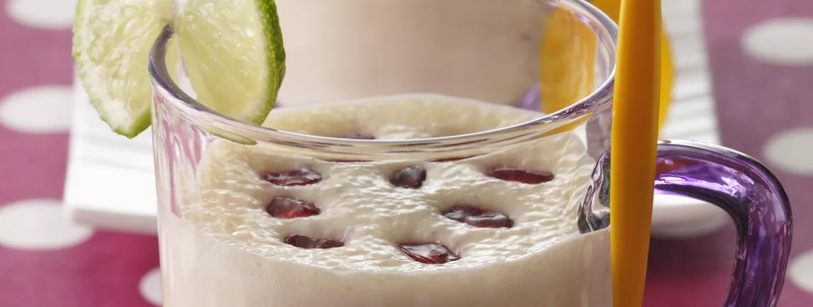 Soupe de banane à la grenade Soupe de banane à la grenade